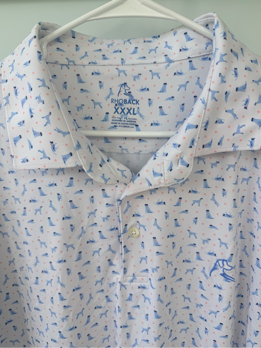 Rhoback The Beach Dog Men’s Polo Shirt XXXL